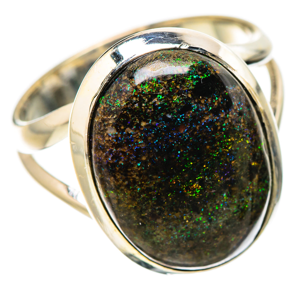 Andamooka Opal Rings handcrafted by Ana Silver Co - RING131558 - Photo 2