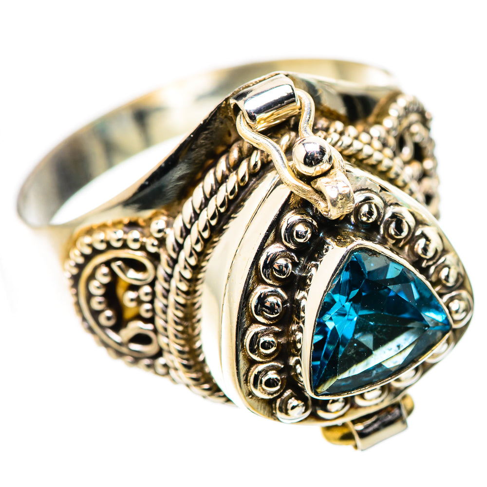 Swiss Blue Topaz Rings handcrafted by Ana Silver Co - RING131562 - Photo 2