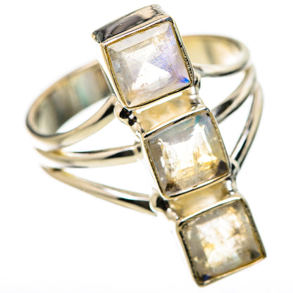 Rainbow Moonstone Rings handcrafted by Ana Silver Co - RING131569 - Photo 2