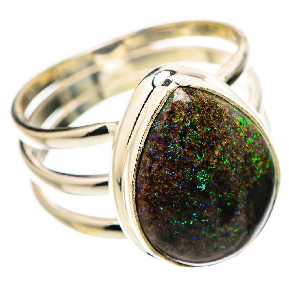 Andamooka Opal Rings handcrafted by Ana Silver Co - RING131572 - Photo 2