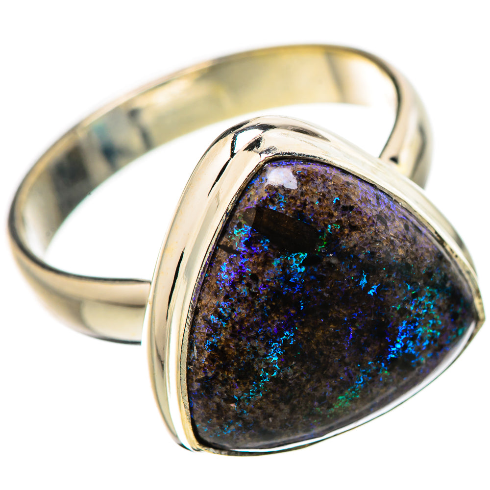 Andamooka Opal Rings handcrafted by Ana Silver Co - RING131573 - Photo 2