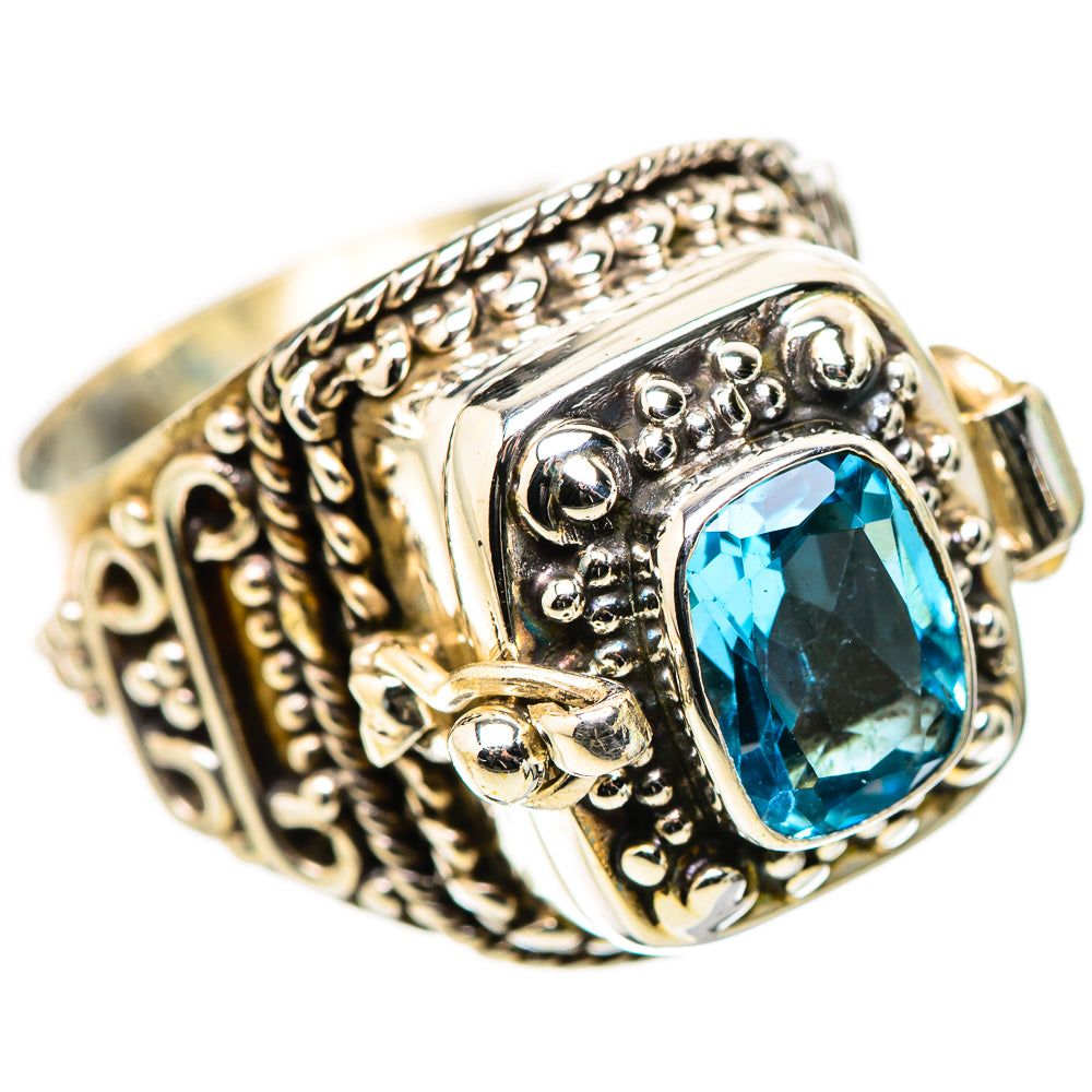 Swiss Blue Topaz Rings handcrafted by Ana Silver Co - RING131575 - Photo 2