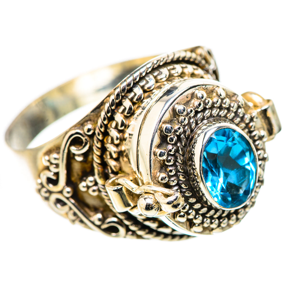 Swiss Blue Topaz Rings handcrafted by Ana Silver Co - RING131577 - Photo 2