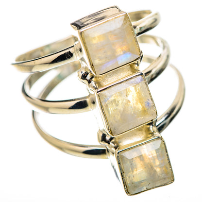 Rainbow Moonstone Rings handcrafted by Ana Silver Co - RING131584 - Photo 2