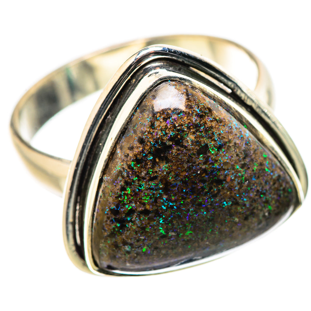Andamooka Opal Rings handcrafted by Ana Silver Co - RING131600 - Photo 2