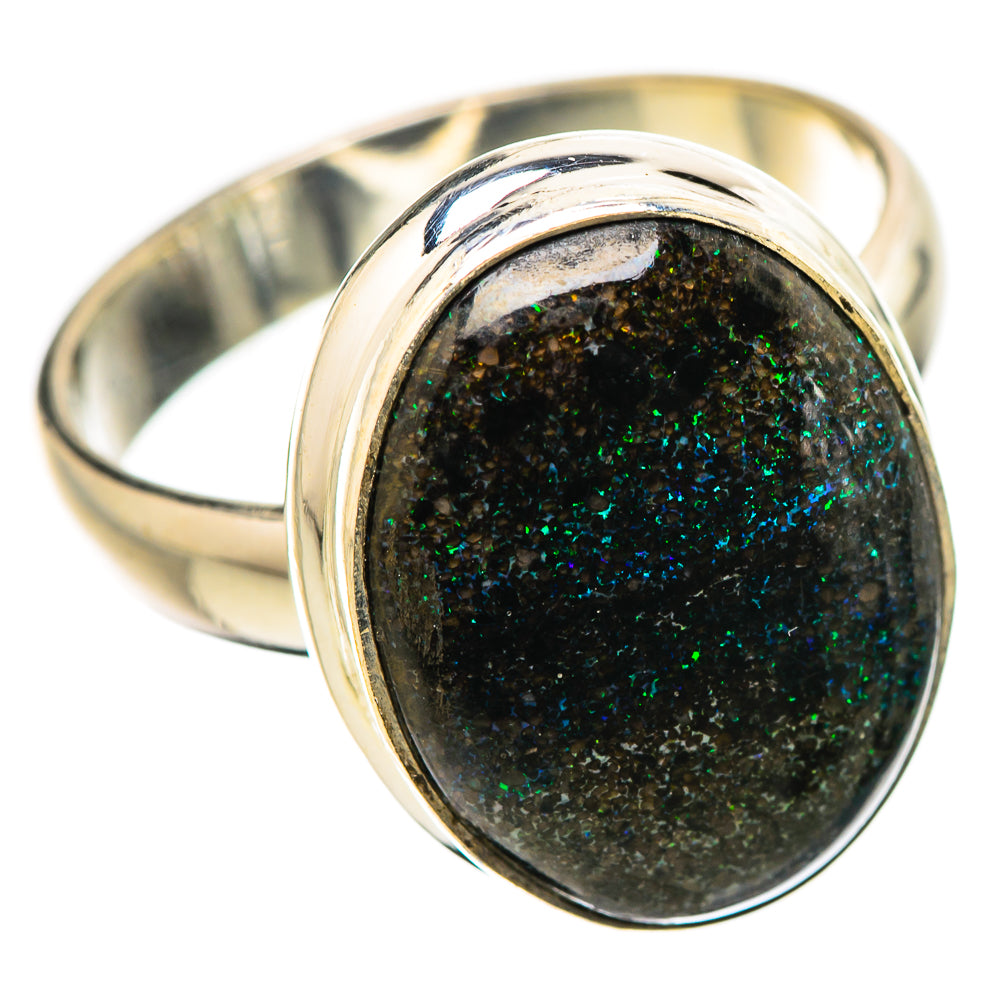 Andamooka Opal Rings handcrafted by Ana Silver Co - RING131601 - Photo 2
