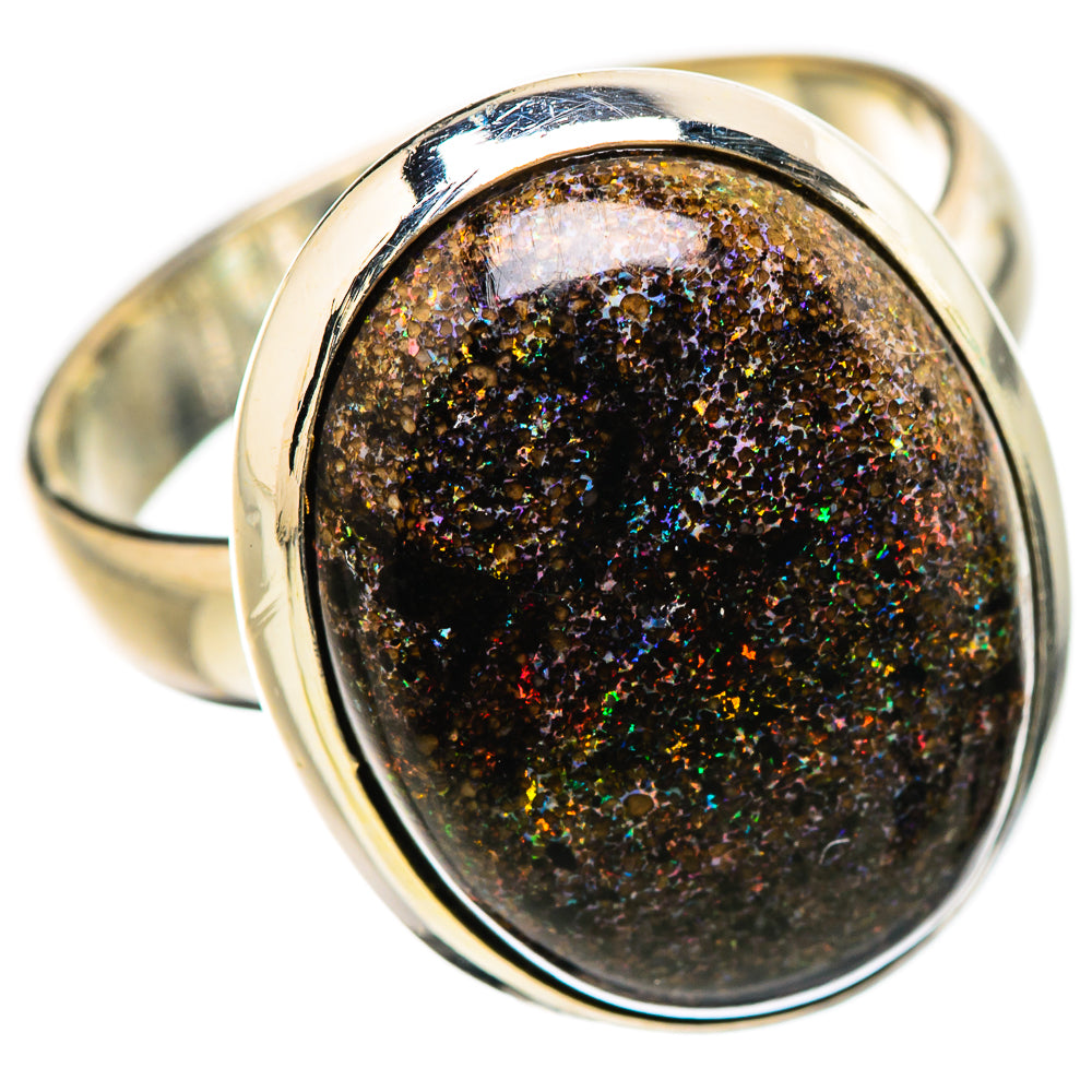 Andamooka Opal Rings handcrafted by Ana Silver Co - RING131609 - Photo 2