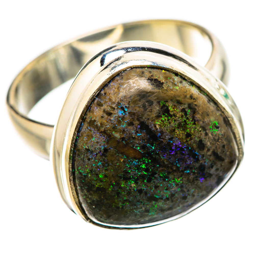 Andamooka Opal Rings handcrafted by Ana Silver Co - RING131610 - Photo 2