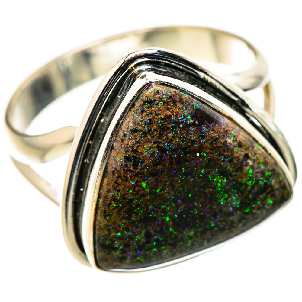 Andamooka Opal Rings handcrafted by Ana Silver Co - RING131617 - Photo 2