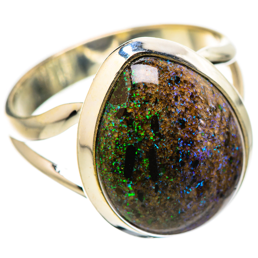 Andamooka Opal Rings handcrafted by Ana Silver Co - RING131618 - Photo 2