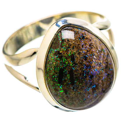 Andamooka Opal Rings handcrafted by Ana Silver Co - RING131618 - Photo 2