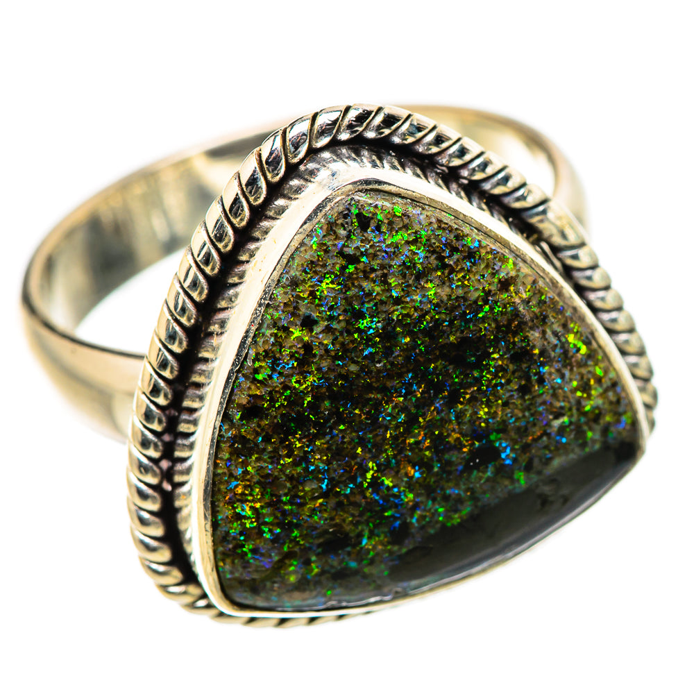 Andamooka Opal Rings handcrafted by Ana Silver Co - RING131624 - Photo 2