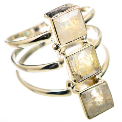 Rainbow Moonstone Rings handcrafted by Ana Silver Co - RING131629 - Photo 2