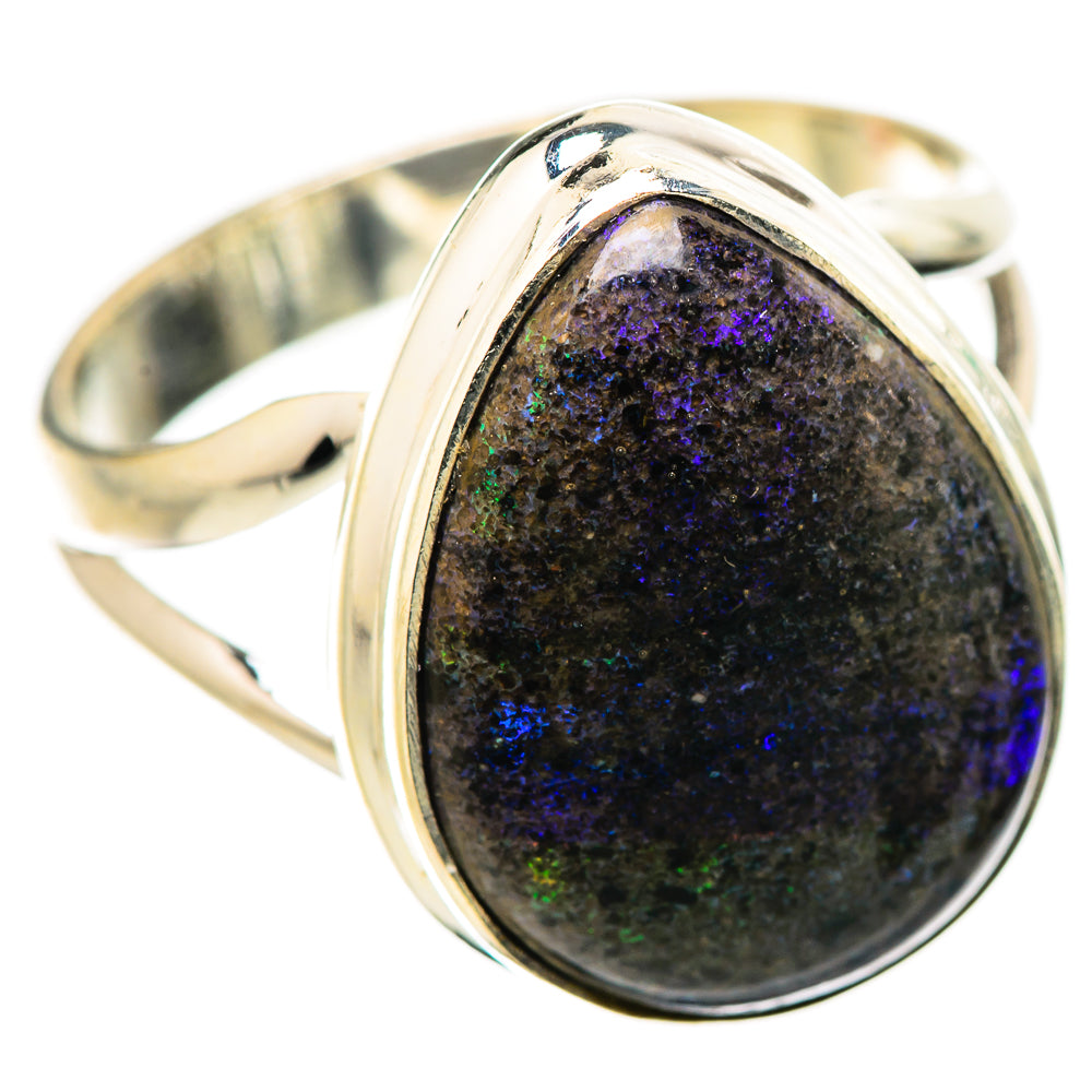 Andamooka Opal Rings handcrafted by Ana Silver Co - RING131630 - Photo 2