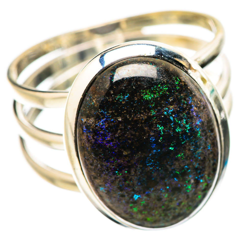 Andamooka Opal Rings handcrafted by Ana Silver Co - RING131631 - Photo 2