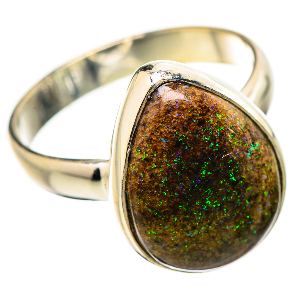 Andamooka Opal Rings handcrafted by Ana Silver Co - RING131633 - Photo 2