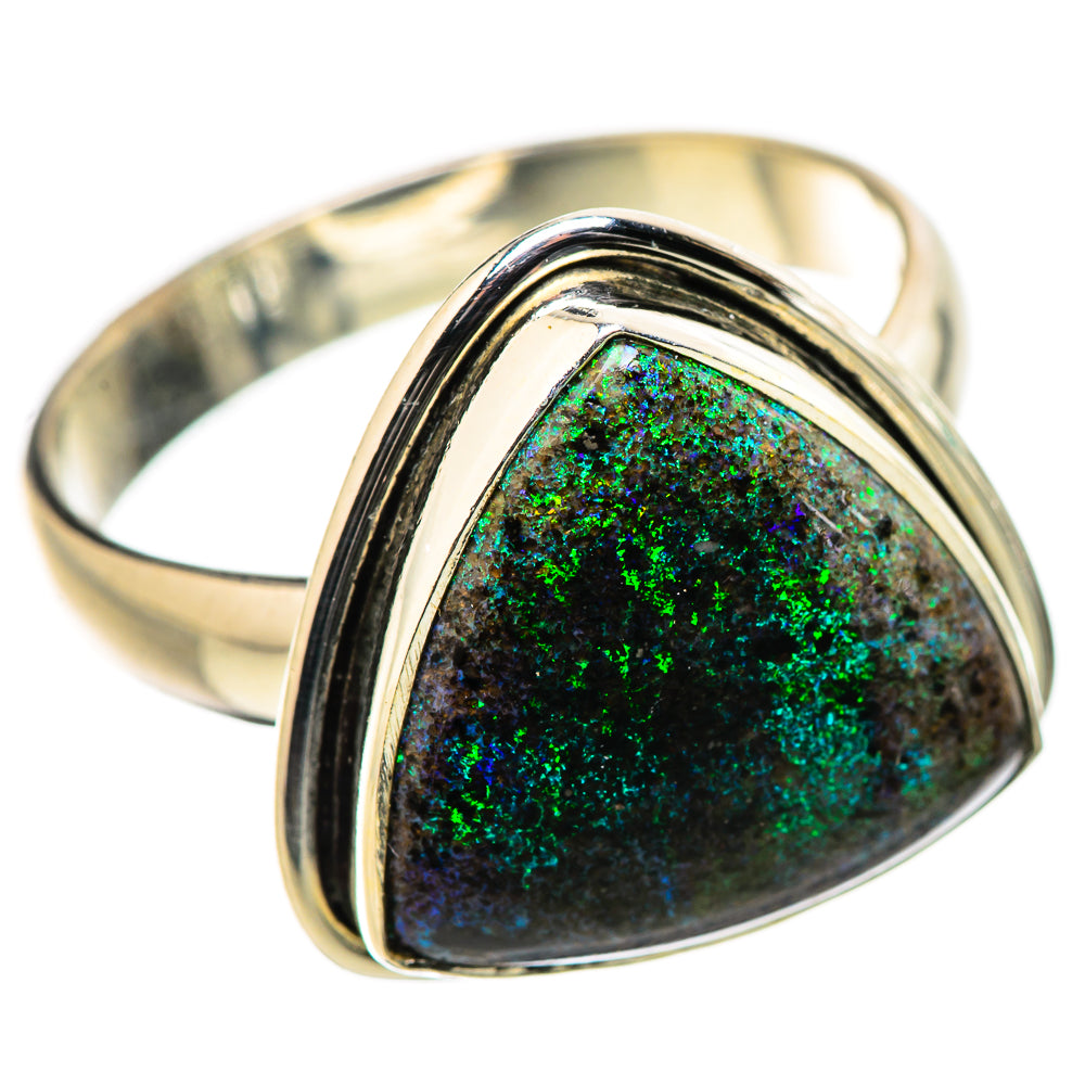 Andamooka Opal Rings handcrafted by Ana Silver Co - RING131636 - Photo 2