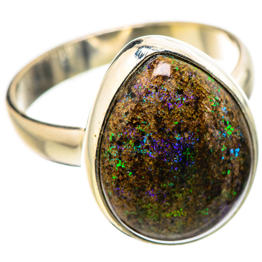 Andamooka Opal Rings handcrafted by Ana Silver Co - RING131637 - Photo 2