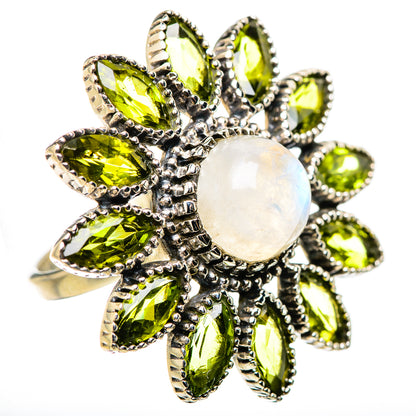 Rainbow Moonstone Rings handcrafted by Ana Silver Co - RING131649 - Photo 2
