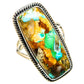 Kingman Mohave Turquoise Rings handcrafted by Ana Silver Co - RING131661 - Photo 2