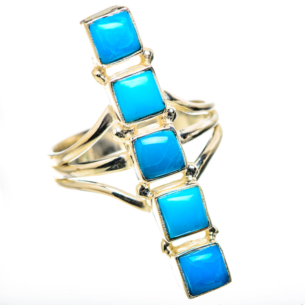 Sleeping Beauty Turquoise Rings handcrafted by Ana Silver Co - RING131667 - Photo 2