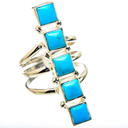 Sleeping Beauty Turquoise Rings handcrafted by Ana Silver Co - RING131668 - Photo 2