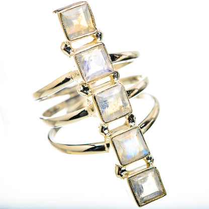 Rainbow Moonstone Rings handcrafted by Ana Silver Co - RING131679 - Photo 2