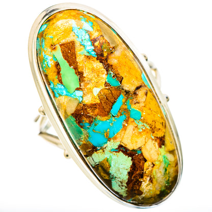 Kingman Mohave Turquoise Rings handcrafted by Ana Silver Co - RING131686 - Photo 2