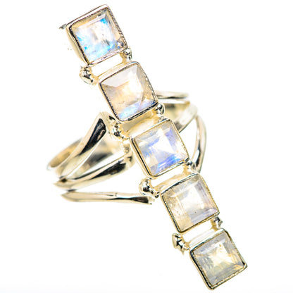 Rainbow Moonstone Rings handcrafted by Ana Silver Co - RING131697 - Photo 2