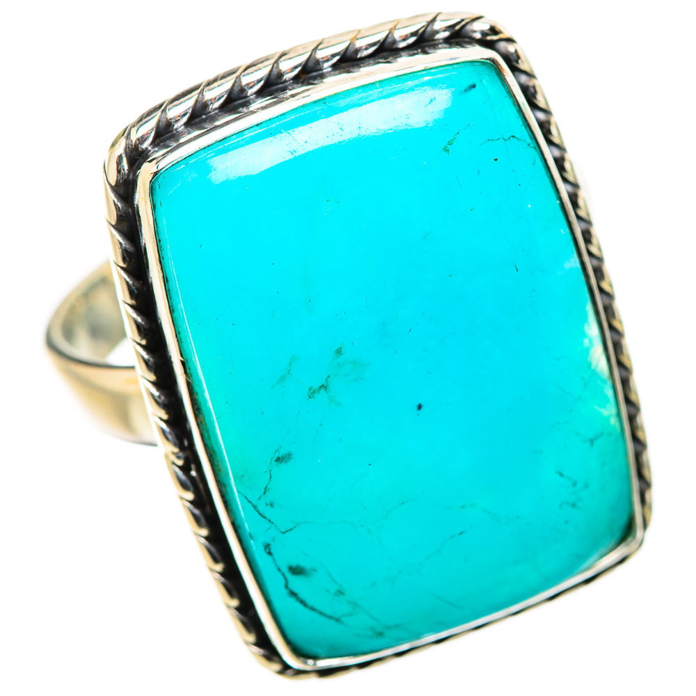 Peruvian Amazonite Rings handcrafted by Ana Silver Co - RING131709 - Photo 2