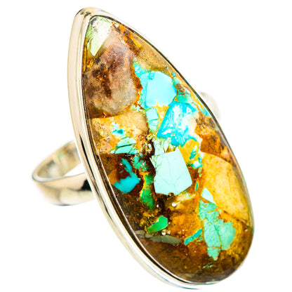 Kingman Mohave Turquoise Rings handcrafted by Ana Silver Co - RING131718 - Photo 2