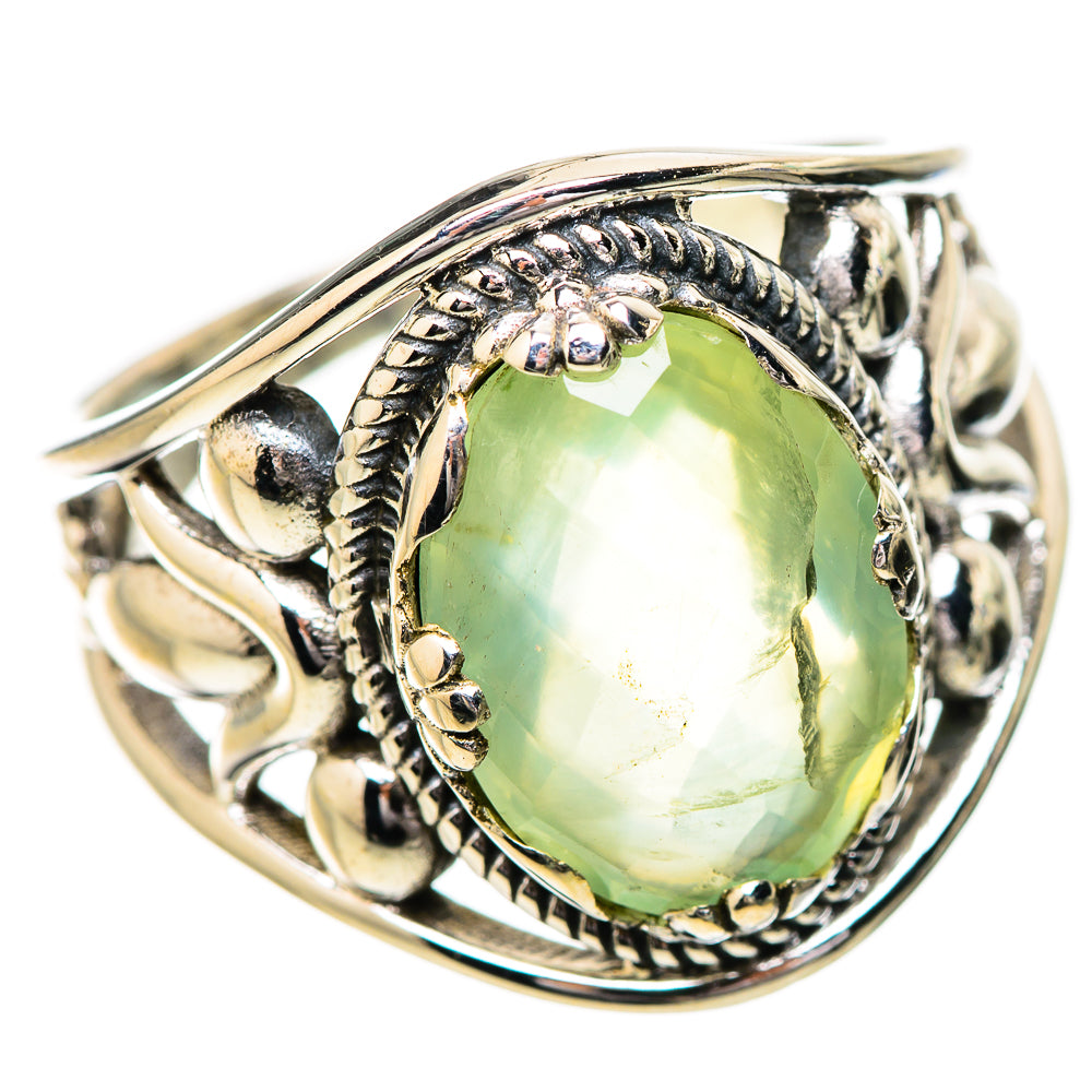 Prehnite Rings handcrafted by Ana Silver Co - RING131753 - Photo 2