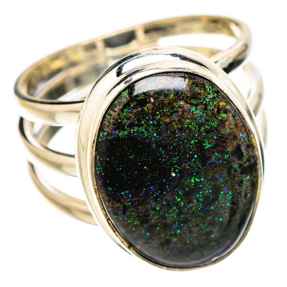Andamooka Opal Rings handcrafted by Ana Silver Co - RING131762 - Photo 2