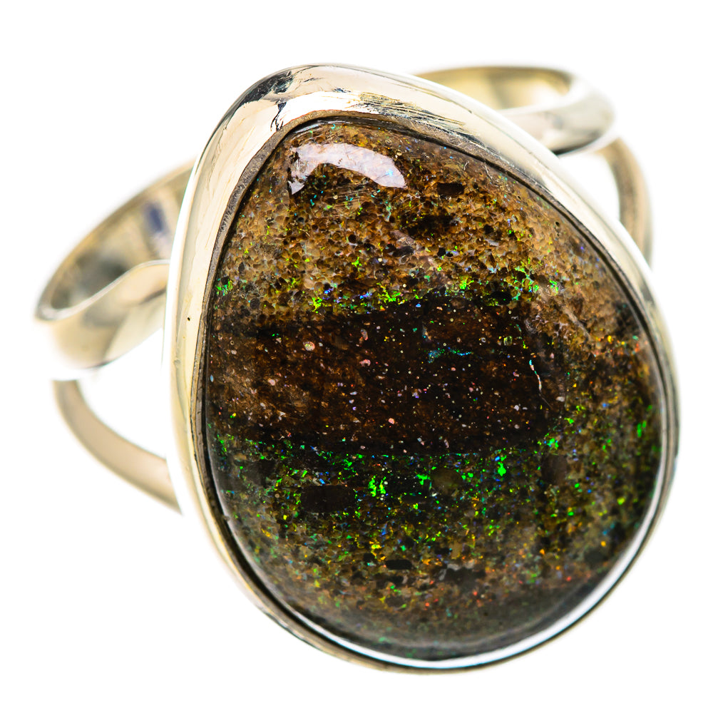 Andamooka Opal Rings handcrafted by Ana Silver Co - RING131764 - Photo 2