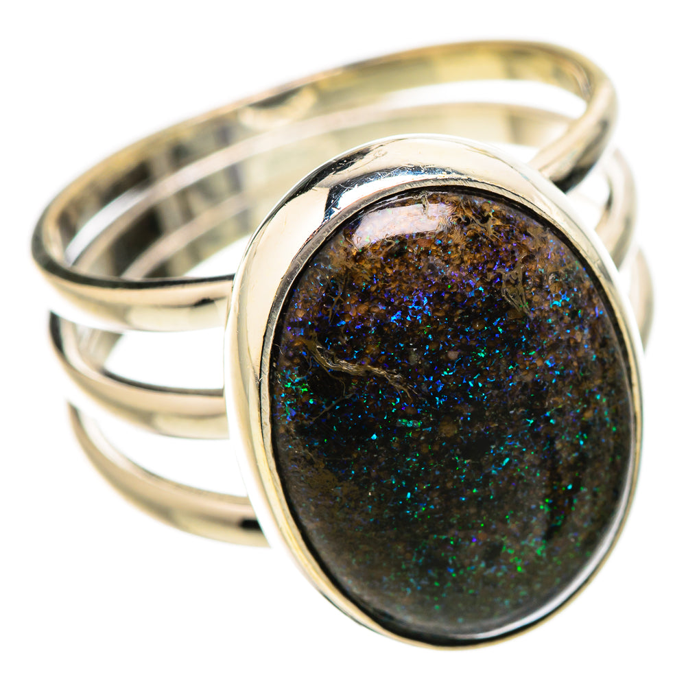 Andamooka Opal Rings handcrafted by Ana Silver Co - RING131776 - Photo 2
