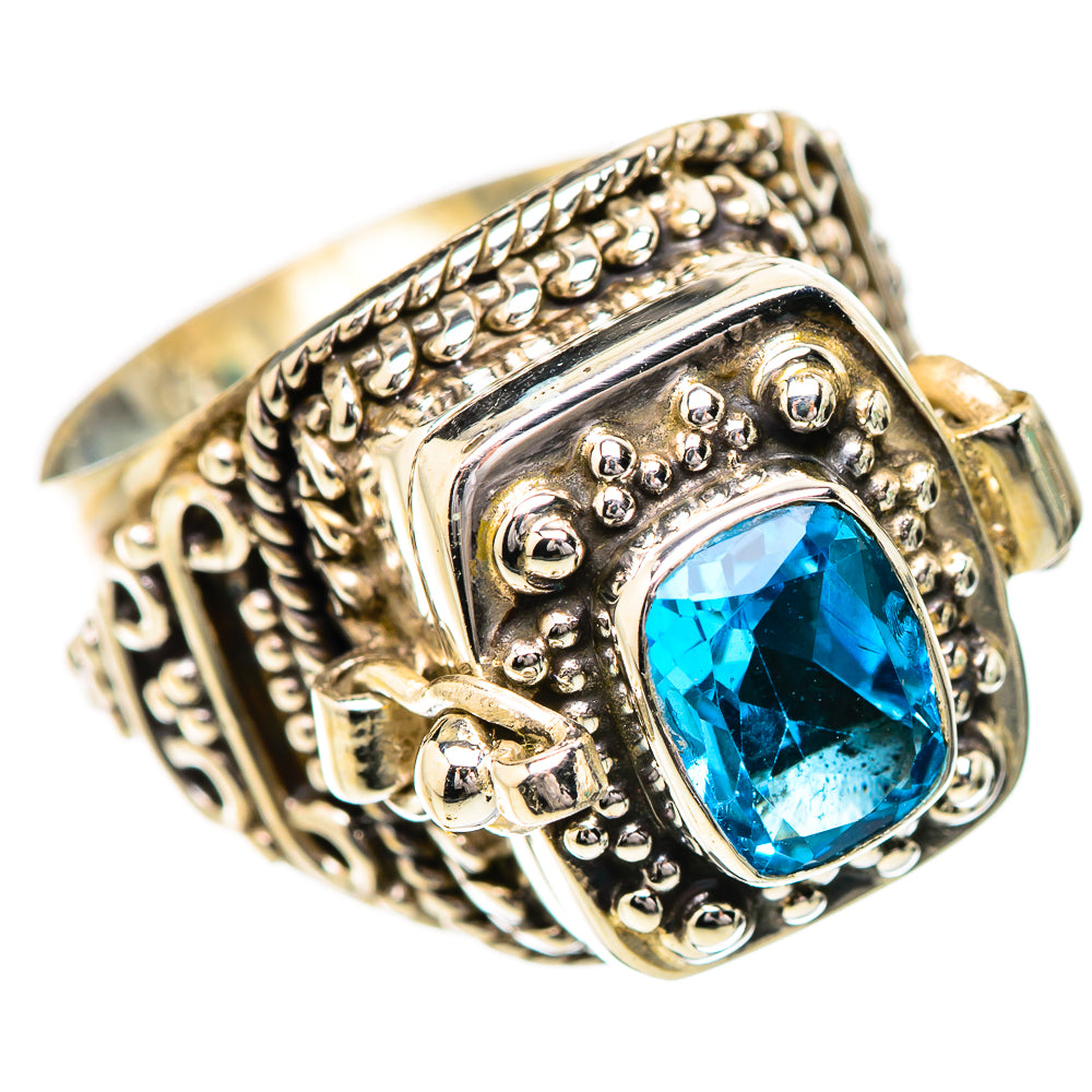 Swiss Blue Topaz Rings handcrafted by Ana Silver Co - RING131780 - Photo 2
