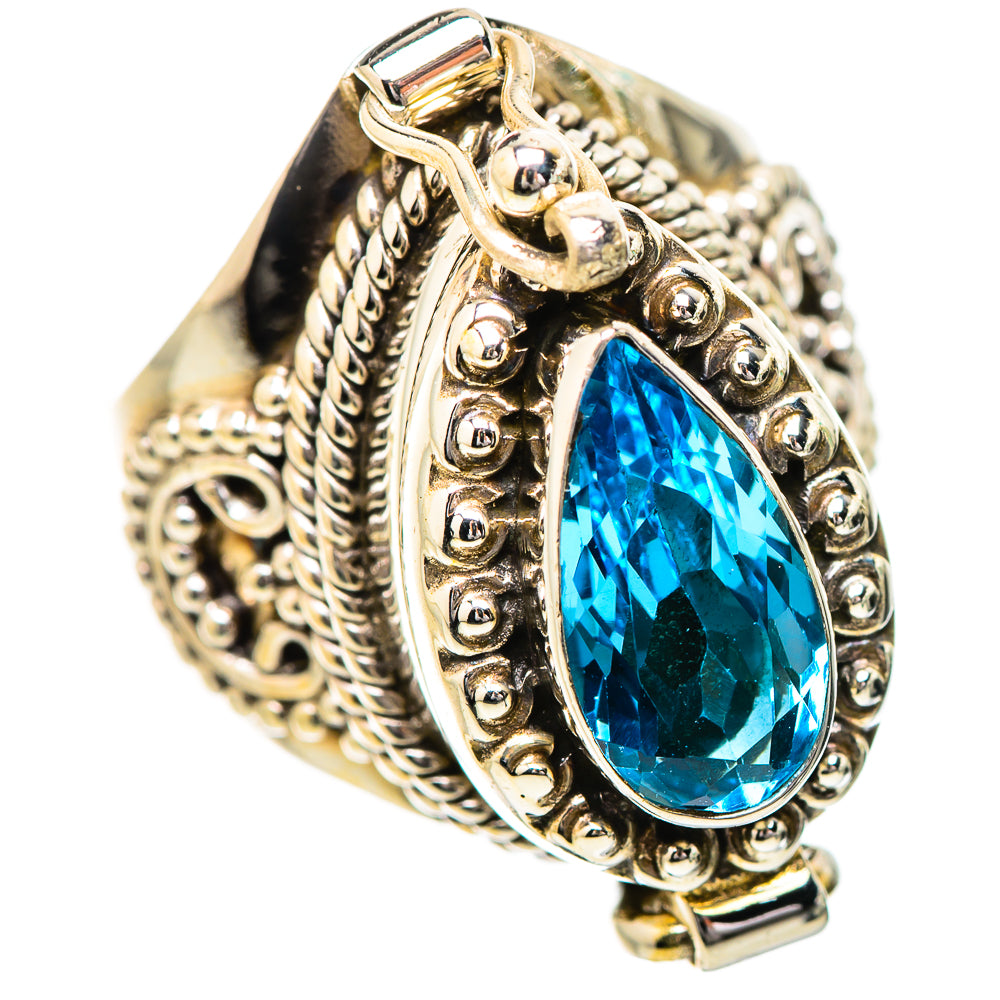 Swiss Blue Topaz Rings handcrafted by Ana Silver Co - RING131781 - Photo 2