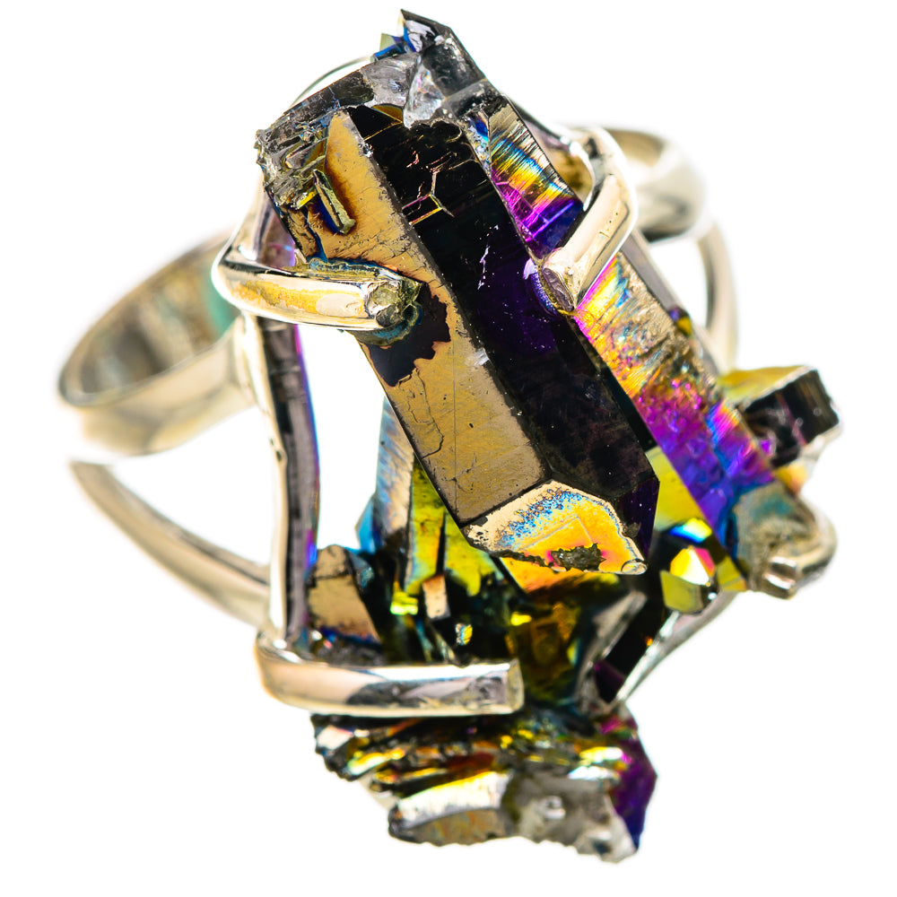 Titanium Sunshine Druzy Rings handcrafted by Ana Silver Co - RING131792 - Photo 2