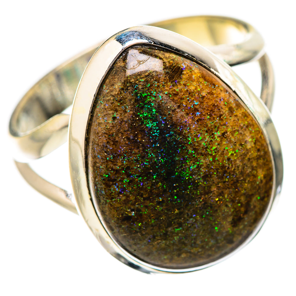 Andamooka Opal Rings handcrafted by Ana Silver Co - RING131795 - Photo 2