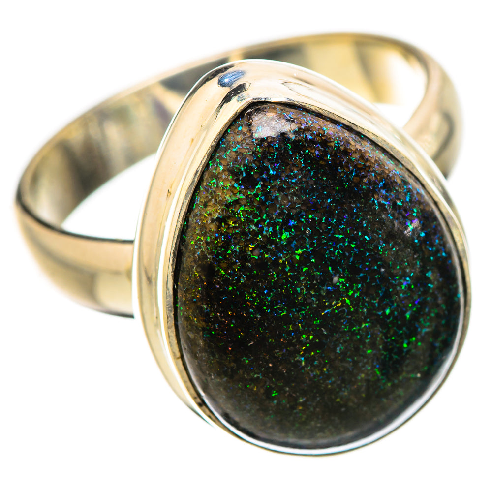 Andamooka Opal Rings handcrafted by Ana Silver Co - RING131804 - Photo 2