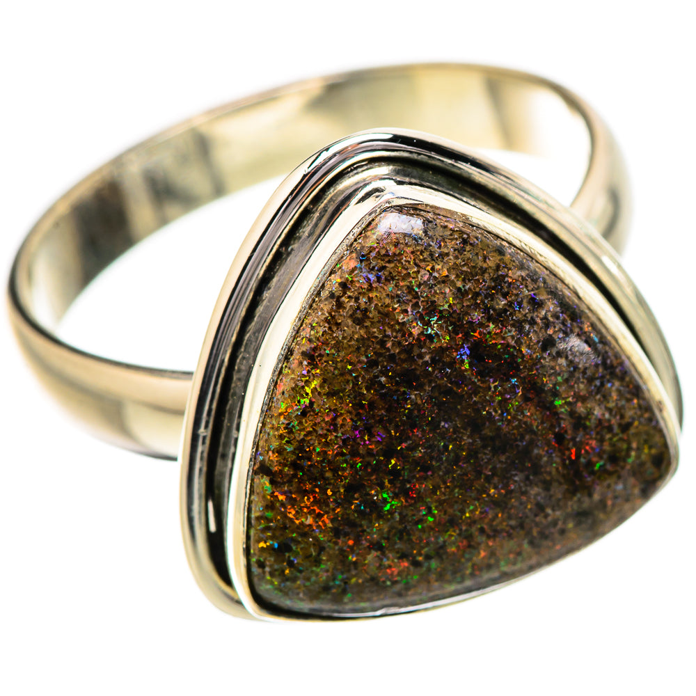 Andamooka Opal Rings handcrafted by Ana Silver Co - RING131806 - Photo 2