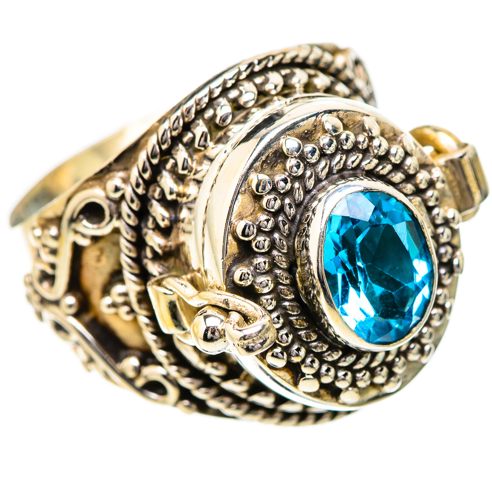 Swiss Blue Topaz Rings handcrafted by Ana Silver Co - RING131810 - Photo 2