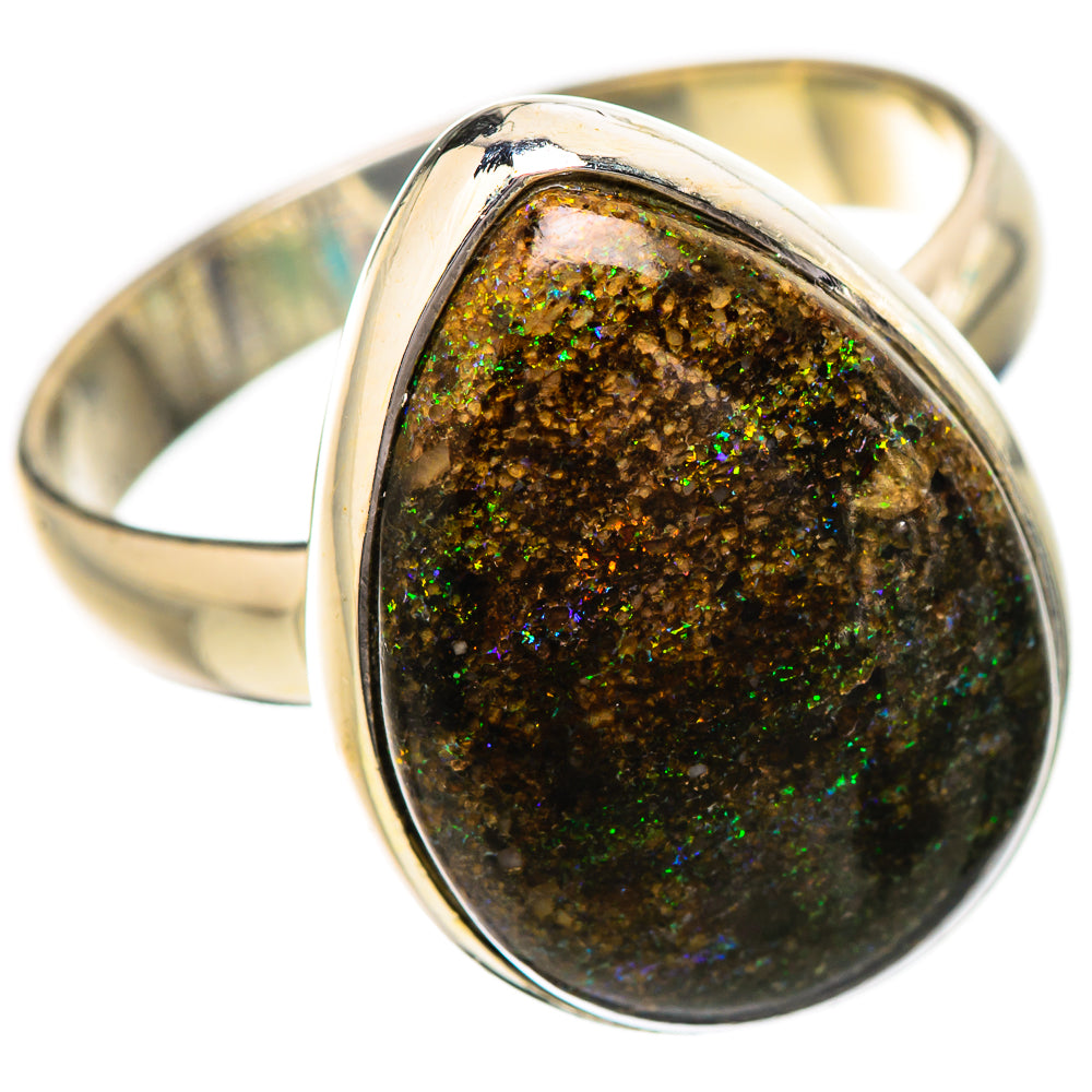 Andamooka Opal Rings handcrafted by Ana Silver Co - RING131816 - Photo 2