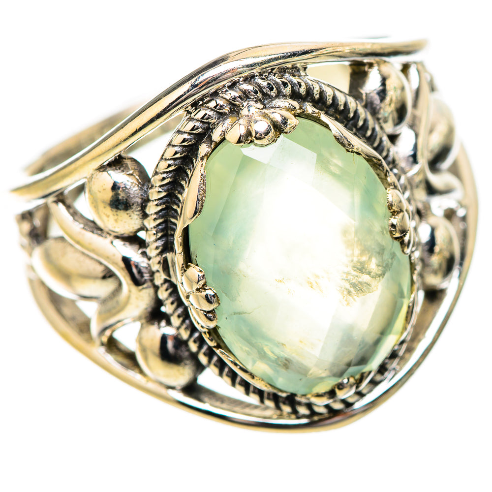 Prehnite Rings handcrafted by Ana Silver Co - RING131831 - Photo 2