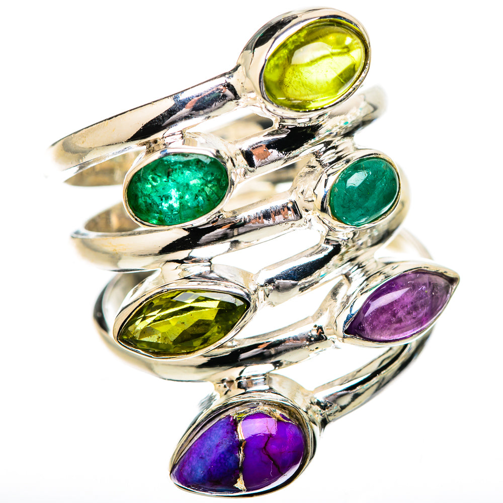 Purple Copper Composite Turquoise Rings handcrafted by Ana Silver Co - RING131835 - Photo 2