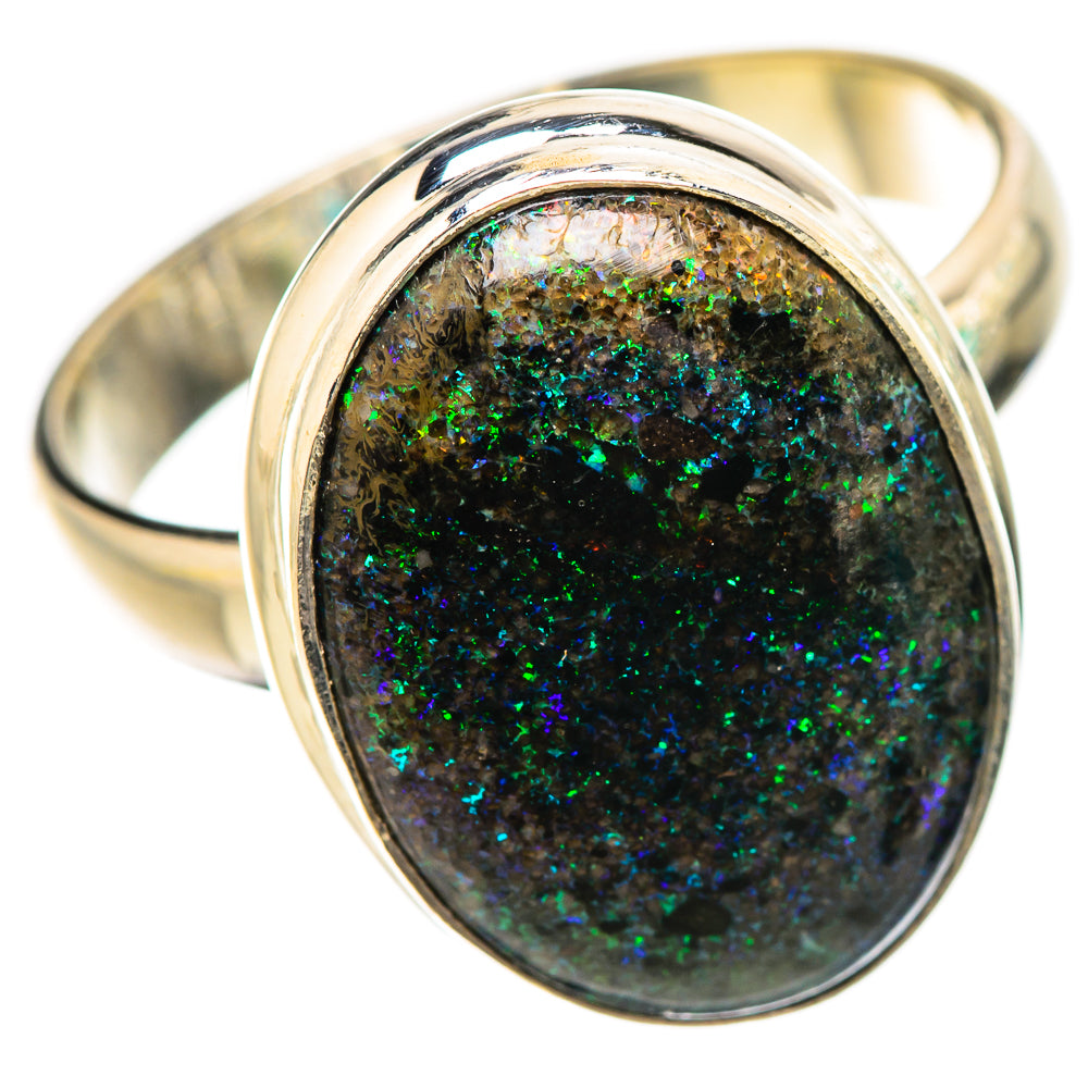 Andamooka Opal Rings handcrafted by Ana Silver Co - RING131837 - Photo 2