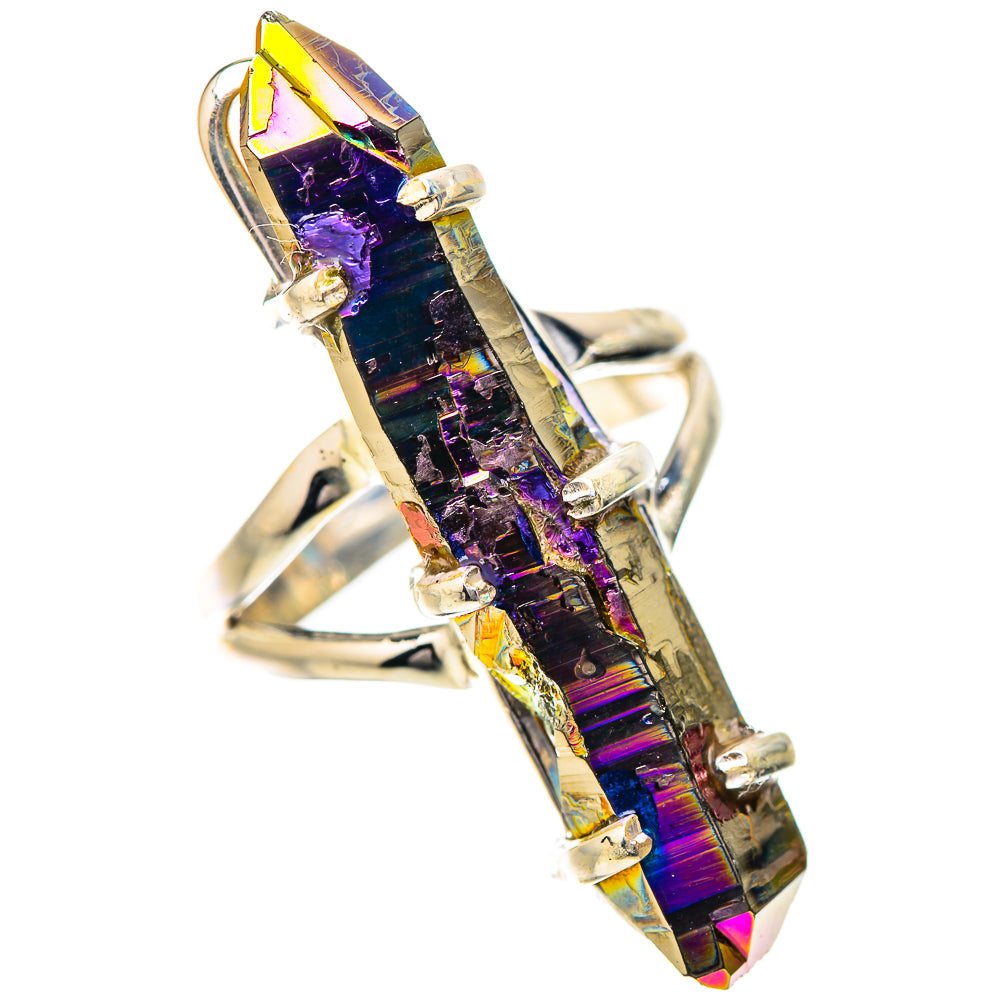 Titanium Sunshine Druzy Rings handcrafted by Ana Silver Co - RING131847 - Photo 2