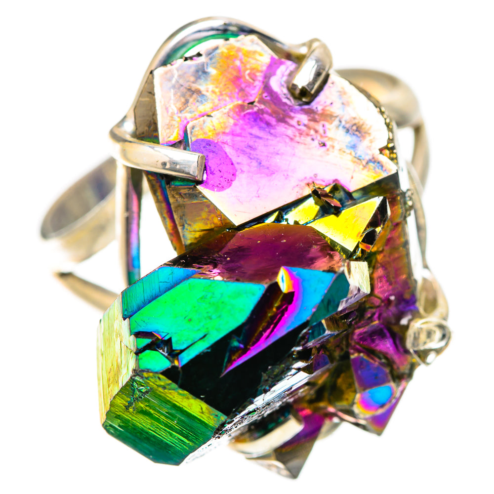 Titanium Sunshine Druzy Rings handcrafted by Ana Silver Co - RING131854 - Photo 2