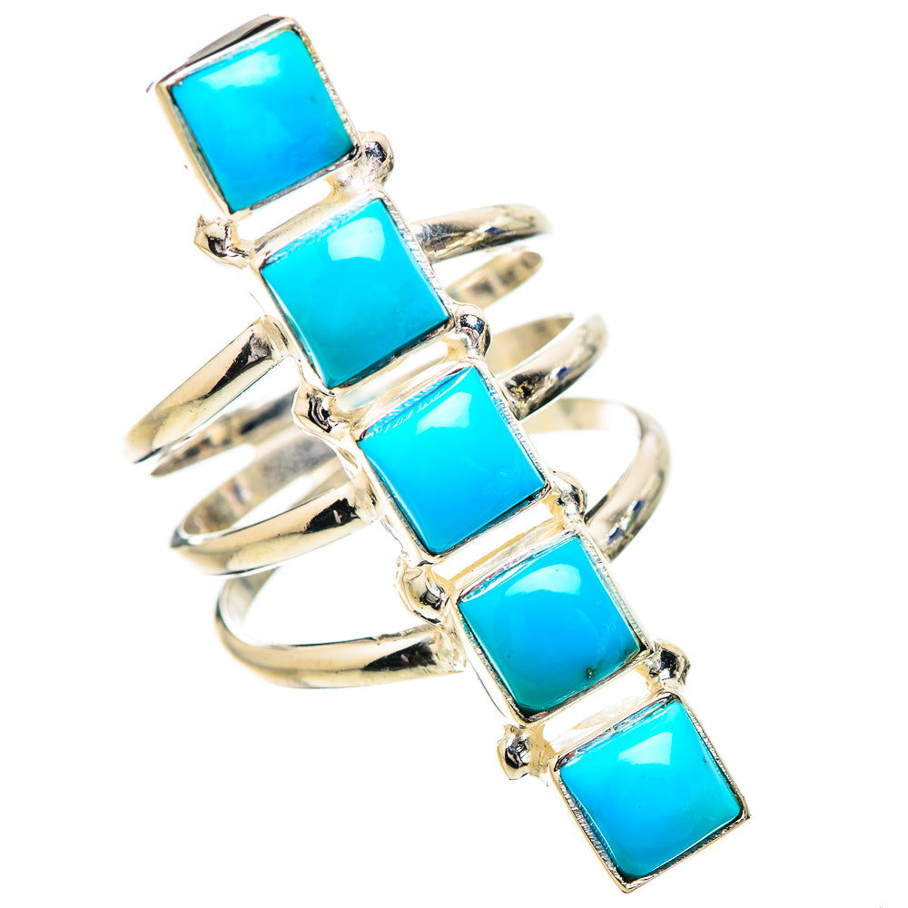 Sleeping Beauty Turquoise Rings handcrafted by Ana Silver Co - RING131860 - Photo 2