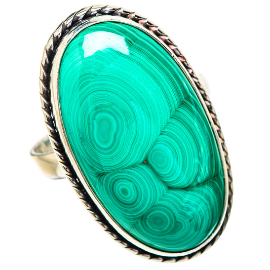 Malachite Rings handcrafted by Ana Silver Co - RING131861 - Photo 2